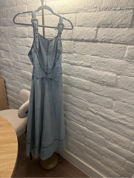 Free People Dresses & Skirts - Free People Light Blue Denim Maxi Dress